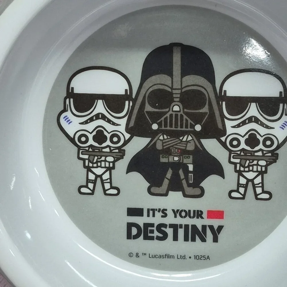 ( Lot 2 ) Disney Star Wars Pet Bowls Melamine Darth Vader Chewbacca Yoda Ewok